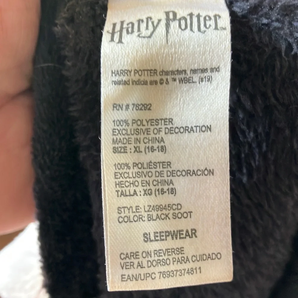 Harry Potter Black Sleepwear xl